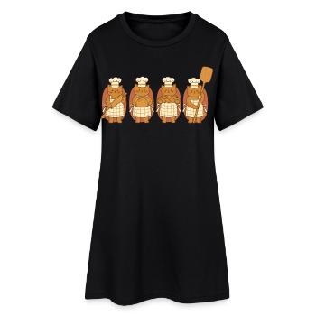 Sourdough Bread Baking Baker Bread Making - Women’s T-Shirt Dress - black - Front
