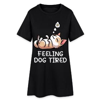 Feeling Dog Tired Chihuahua Chihuahuabesitzer Chi - Frauen T-Shirt-Kleid - Schwarz - Vorne