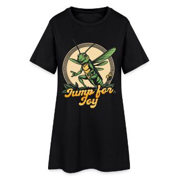 Les sauterelles des champs sautent de joie - Robe T-shirt Femme - noir - Devant