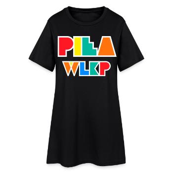 Saw Wlkp. Geometrisches Logo - Frauen T-Shirt-Kleid - Schwarz - Vorne