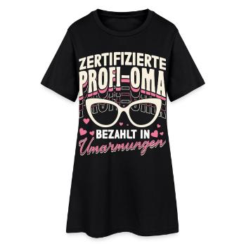 Zertifizierte Profi-Oma Bezahlt In Umarmungen - Frauen T-Shirt-Kleid - Schwarz - Vorne