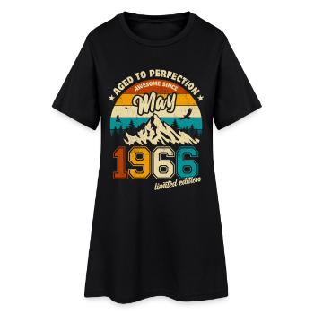 Awesome since May 1966 | Geburtstag | Geschenk - Frauen T-Shirt-Kleid - Schwarz - Vorne