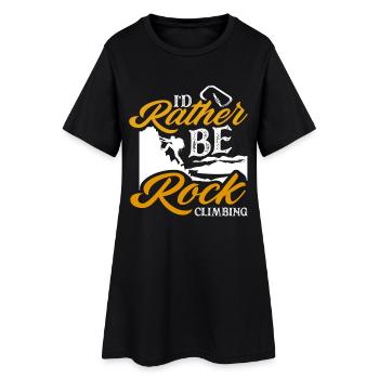 Je préférerais grimper de l’alpinisme - Robe T-shirt Femme - noir - Devant