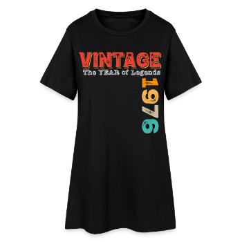 Millésime 1976 - Robe T-shirt Femme - noir - Devant