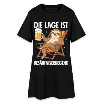 Die Lage Ist Besäufniserregend - Frauen T-Shirt-Kleid - Schwarz - Vorne