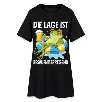 Die Lage Ist Besäufniserregend - Frauen T-Shirt-Kleid - Schwarz - Vorne