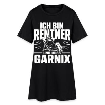 Ich bin Rentner - Frauen T-Shirt-Kleid - Schwarz - Vorne
