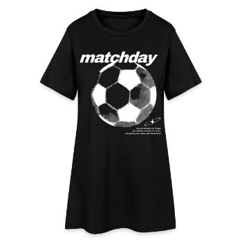 Football de jour de match - Robe T-shirt Femme - noir - Devant