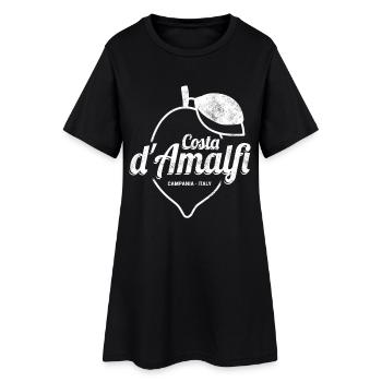 Costa d'Amalfi und Zitrone Italien Amalfiküste - Frauen T-Shirt-Kleid - Schwarz - Vorne