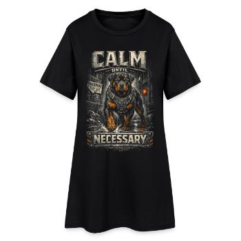Chien Rottweiler Calme jusqu’à ce que nécessaire - Robe T-shirt Femme - noir - Devant