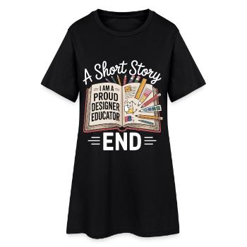 Éducatrice designer : Une nouvelle Je suis éducatrice artistique - Robe T-shirt Femme - noir - Devant