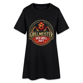 Grillmeister Grillschürze – Deutschland - Frauen T-Shirt-Kleid - Schwarz - Vorne