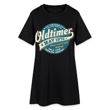 Oldtimer Mai 1976 - Geburtstag - Geschenk - Frauen T-Shirt-Kleid - Schwarz - Vorne