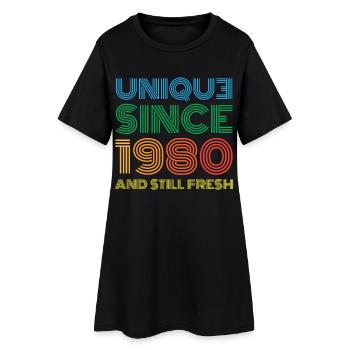 Millésime 1980 - Robe T-shirt Femme - noir - Devant