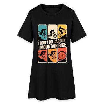 VTT, Descente, Action du cyclisme - Robe T-shirt Femme - noir - Devant