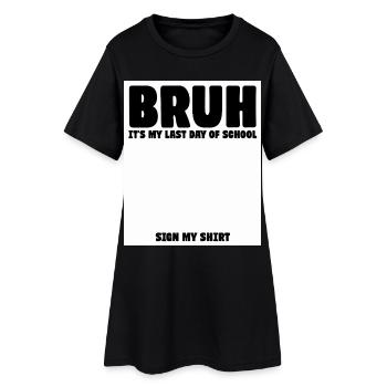 Signature d’élève mec C’est mon dernier jour d’école - Robe T-shirt Femme - noir - Devant