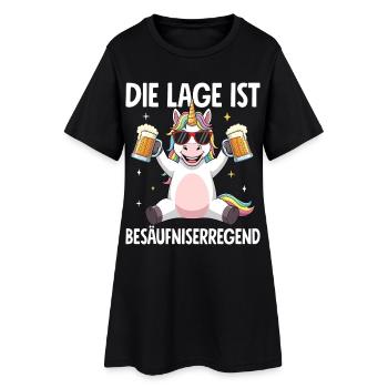 Die Lage Ist Besäufniserregend - Frauen T-Shirt-Kleid - Schwarz - Vorne