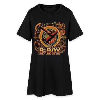 Breakdance B-Boy Hip Hop Retro Streetstyle - Women’s T-Shirt Dress - black - Front