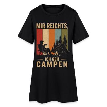 Mir reichts Ich geh campen Vintage Camping - Frauen T-Shirt-Kleid - Schwarz - Vorne