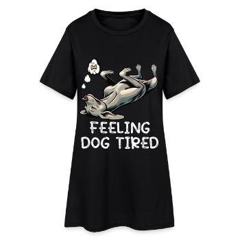 Se sentir fatigué par le chien Propriétaire de Weimaraner Weimaraner - Robe T-shirt Femme - noir - Devant