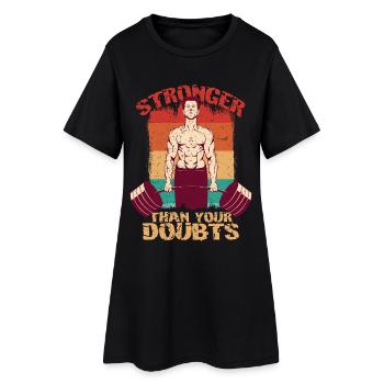 Fitness Trainer Stronger Than Your Doubts - Women’s T-Shirt Dress - black - Front