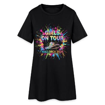 Girls on Tour Mallorca 2026 - Frauen T-Shirt-Kleid - Schwarz - Vorne