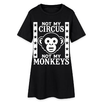Pas mon cirque, pas mes singes - Robe T-shirt Femme - noir - Devant