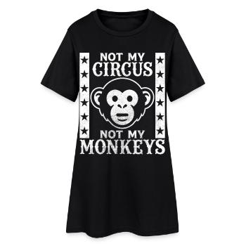 Pas mon cirque, pas mes singes - Robe T-shirt Femme - noir - Devant