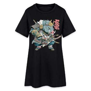Boar Samurai Armor - Women’s T-Shirt Dress - black - Front