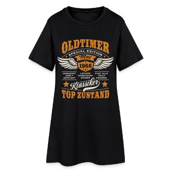 Oldtimer Mai 1966 - Geburtstag - Geschenk - Frauen T-Shirt-Kleid - Schwarz - Vorne