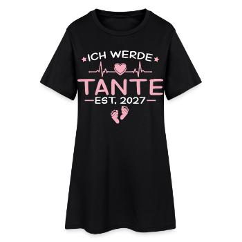 I'm Going To Be Aunt 2027 - Baby Announcement Gift - Women’s T-Shirt Dress - black - Front