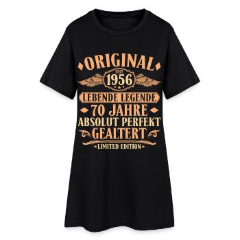 Original 1956 Vintage 70e anniversaire cadeau - Robe T-shirt Femme - noir - Devant