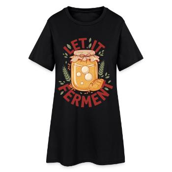 Levain Laissez fermenter le pain pâtisser - Robe T-shirt Femme - noir - Devant