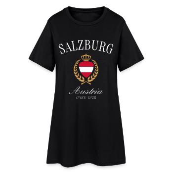 Couronne d’armoiries de Salzbourg Autriche – Souvenir de voyage - Robe T-shirt Femme - noir - Devant