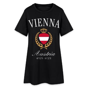 Couronne d’armoiries de Vienne Autriche – Souvenir de voyage - Robe T-shirt Femme - noir - Devant