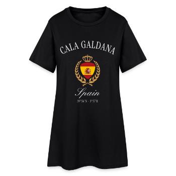 Cala Galdana Menorca Spanien – Reise Souvenir - Frauen T-Shirt-Kleid - Schwarz - Vorne
