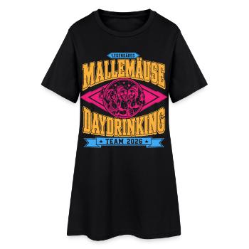 Malle 2026 Mallemäuse Daydrinking Team 2026 - Frauen T-Shirt-Kleid - Schwarz - Vorne