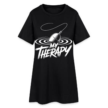 Thérapie de la pêche - Robe T-shirt Femme - noir - Devant