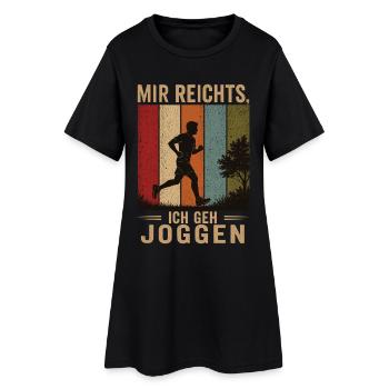 Mir reichts Ich geh joggen Retro Läufer Shirt - Frauen T-Shirt-Kleid - Schwarz - Vorne