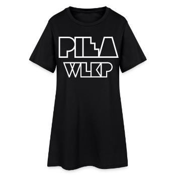 Saw wlkp. geometrisch-minimalistisches Logo - Frauen T-Shirt-Kleid - Schwarz - Vorne