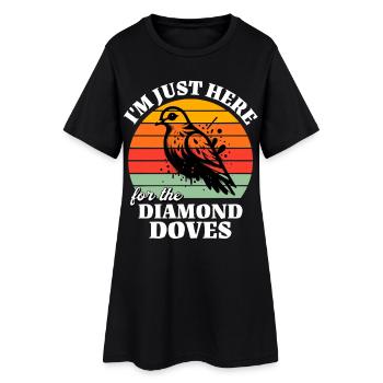 Drôle de dictons de la colombe diamant - Robe T-shirt Femme - noir - Devant