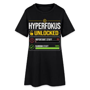 Hyperfocus débloqué dans le jeu TDAH - Robe T-shirt Femme - noir - Devant