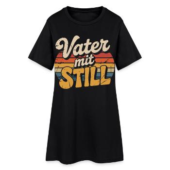 Vater Mit Still Papa Vatertag Vater Humor - Frauen T-Shirt-Kleid - Schwarz - Vorne