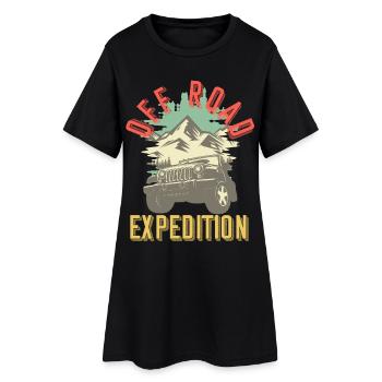 Offroad Expedition Adventure Gift Idea - Women’s T-Shirt Dress - black - Front