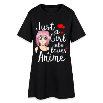 Juste une fille qui adore les cadeaux mignons d’Otaku d’anime - Robe T-shirt Femme - noir - Devant