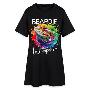 Bartagame Flüsterer - Frauen T-Shirt-Kleid - Schwarz - Vorne