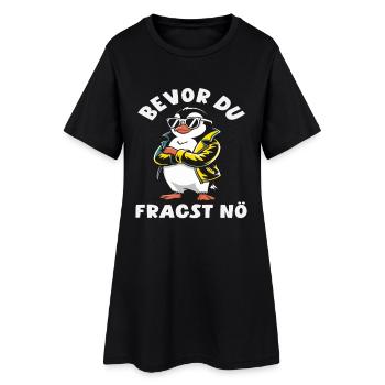 Bevor du fragst Nö Pinguin Lederjacke - Frauen T-Shirt-Kleid - Schwarz - Vorne