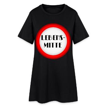 Lebensmitte Menopause - Frauen T-Shirt-Kleid - Schwarz - Vorne