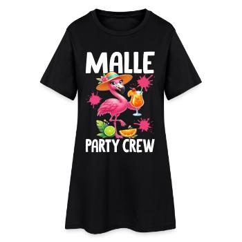 Équipe de la Malle Party Flamingo - Robe T-shirt Femme - noir - Devant