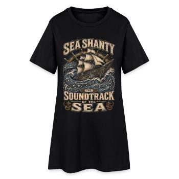 Chansons marines de chœur de bidonvilles - Robe T-shirt Femme - noir - Devant